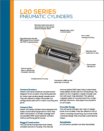 L20 SERIES 2000 PSI HYDRAULIC CYLINDERS