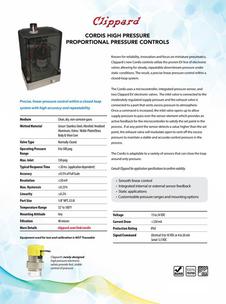 Clippard Cordis HP500 High Pressure Control