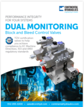 continental hydraulics block and bleed control valves